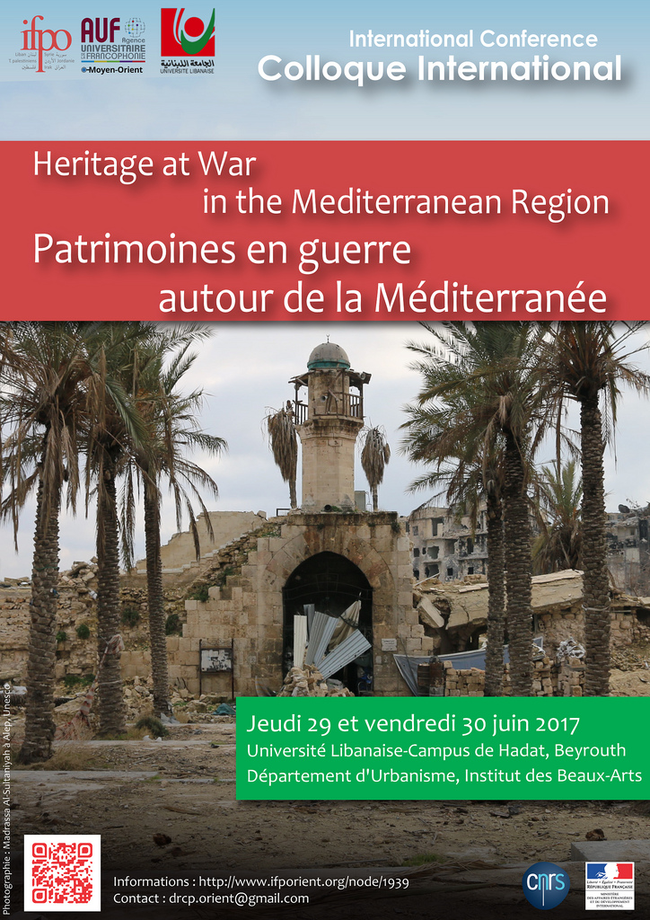 Colloque IFPO-AUF patrimoine en guerre 2017