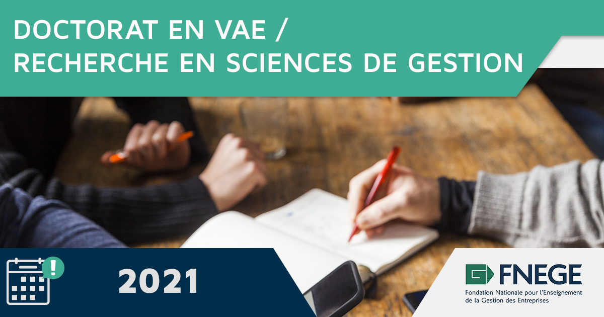 Appel à candidature  Doctorat en sciences de gestion par la VAE  AUF