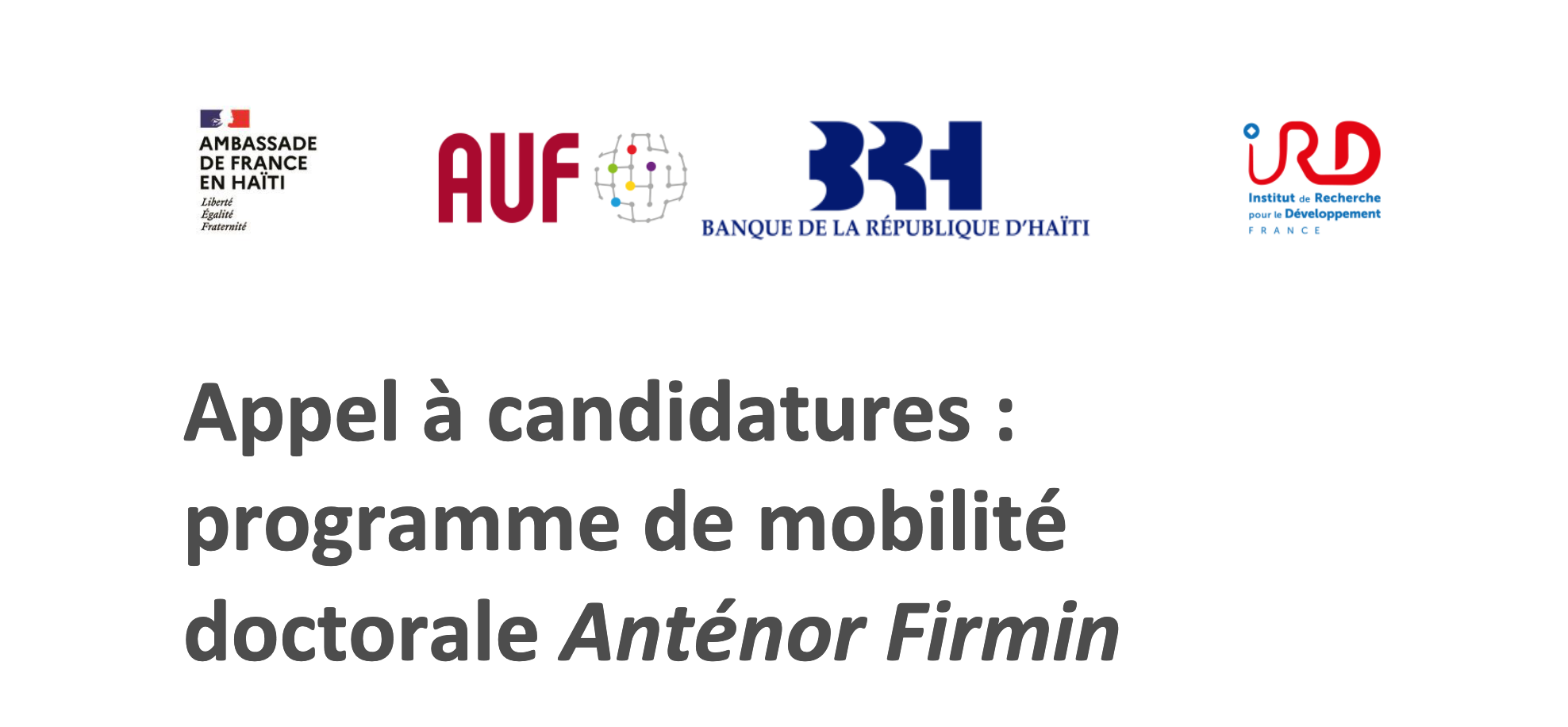 Appel à candidatures 2021 Anténor Firmin pdf