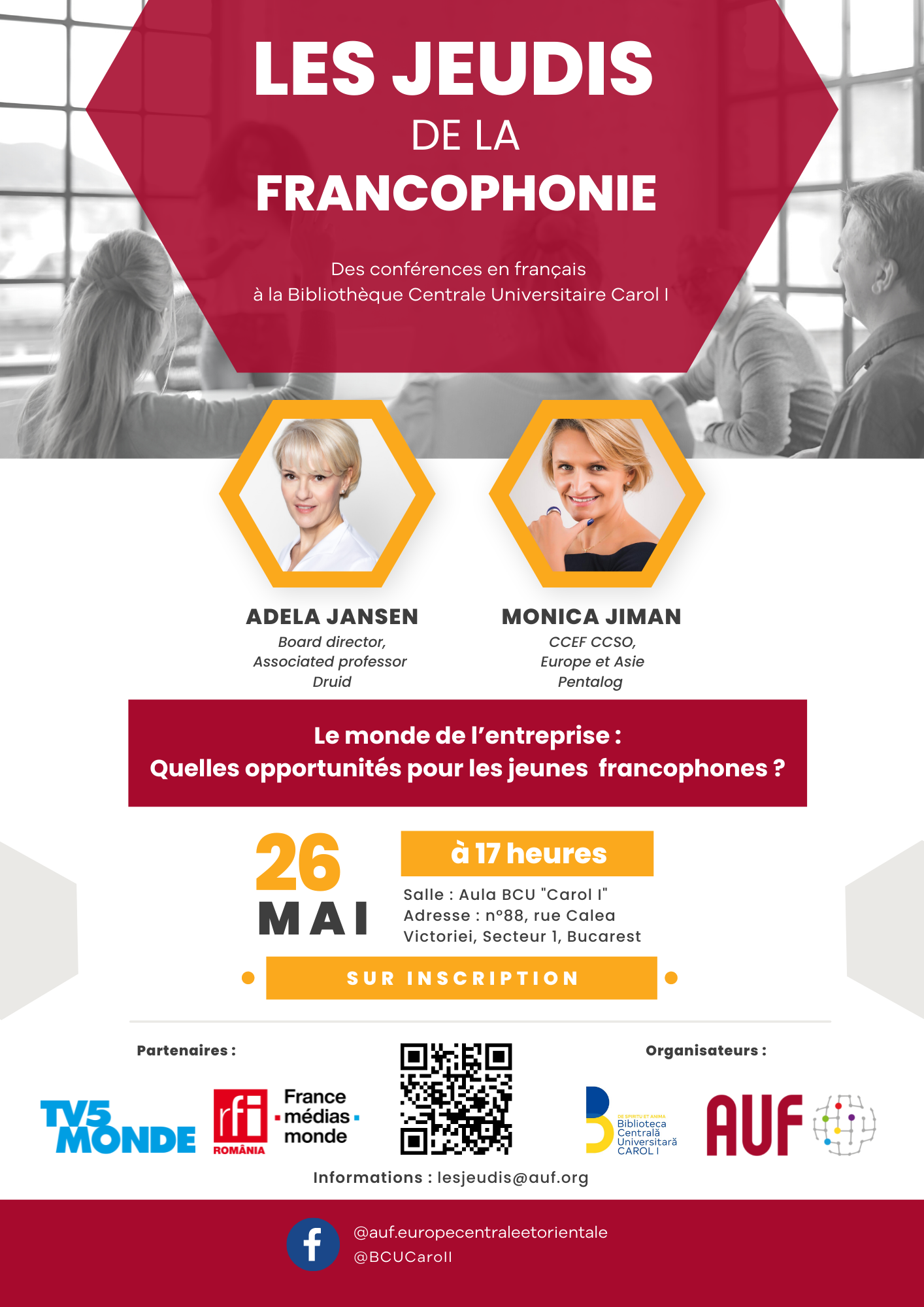 Affiche - les jeudis de la francophonie FR