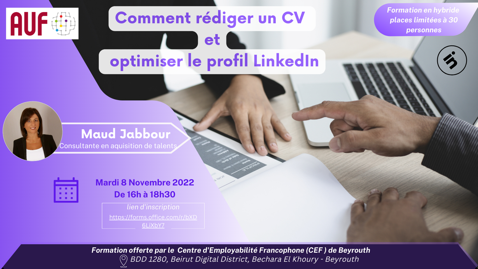 Visuel Comment rédiger un CV et optimiser le profil LinkedIn