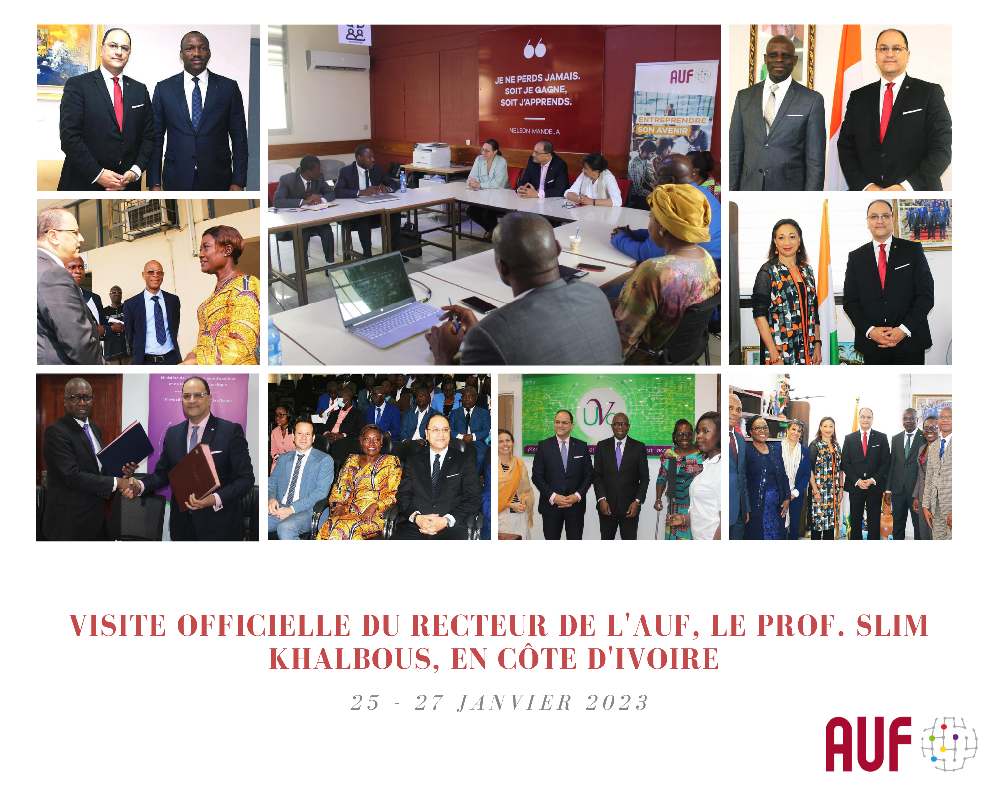 visite officelle -recteur auf - cote d'ivoire