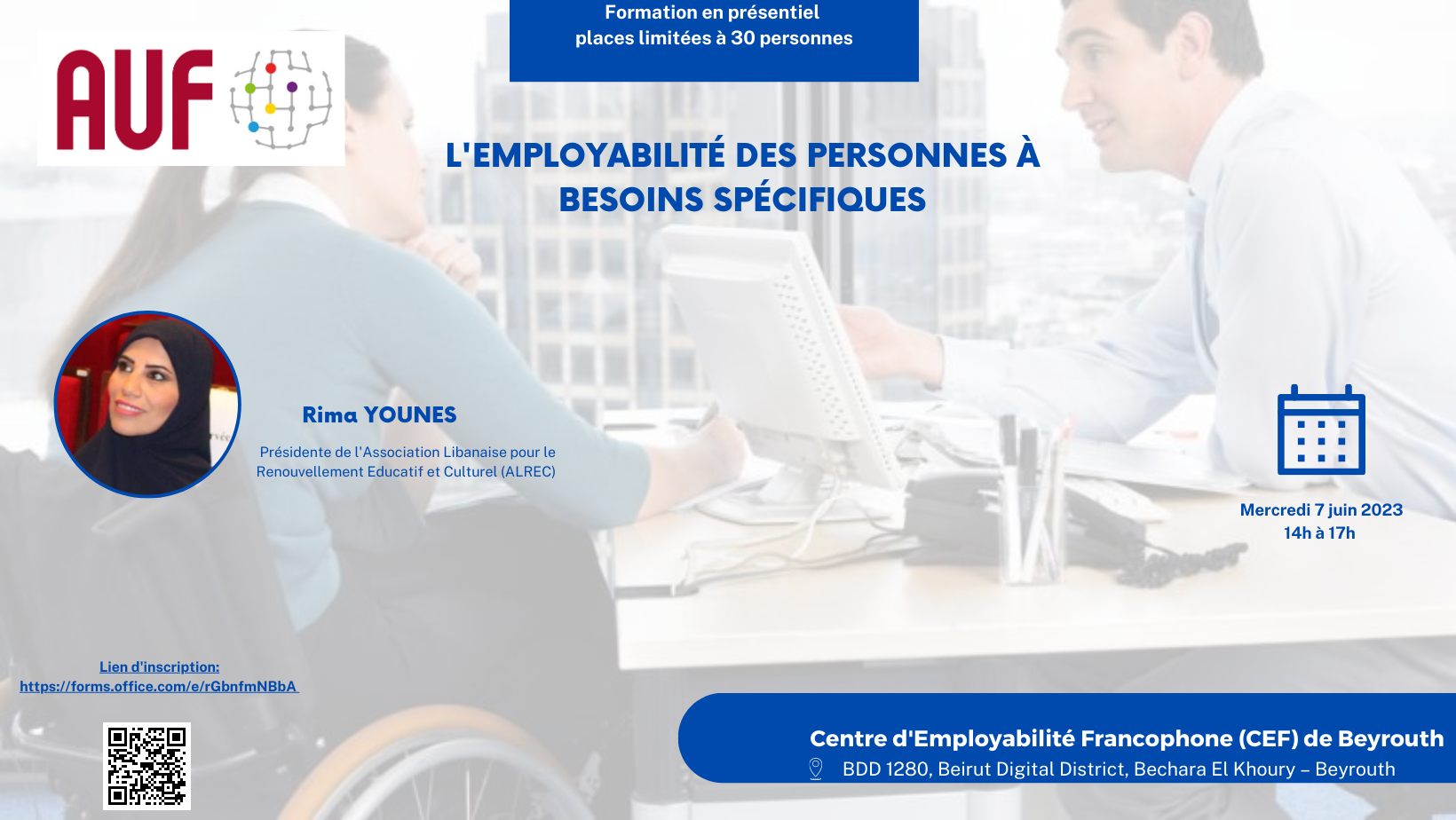 VFC- Visuel L'employabilité des personnes à besoins spécifiques
