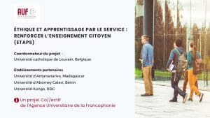 ETAPS : renforcer l’enseignement citoyen par l’éthique et l’apprentissage par le service