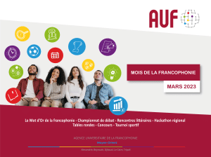 Mois de la francophonie 2023 : la programmation de l’AUF au Moyen-Orient