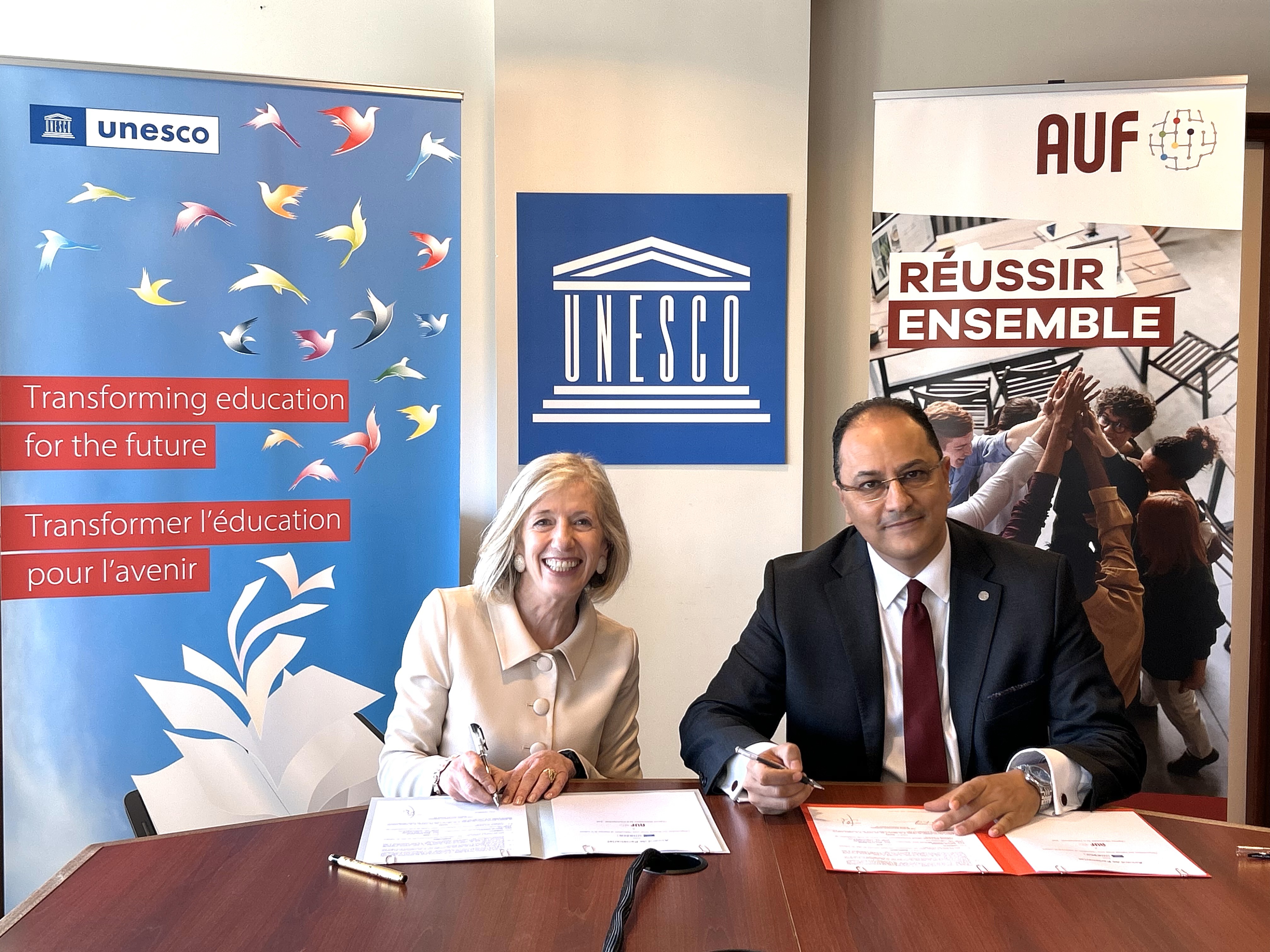 L'AUF et l'Unesco unissent leurs forces pour renforcer l'enseignement supérieur francophone