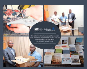 Des ouvrages des Presses de l’Université de Montréal pour des campus francophones d’Afrique 