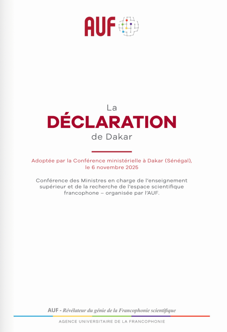 Couverture de la déclaration de Dakar