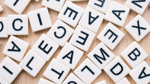 Ensemble de lettres du Scrabble