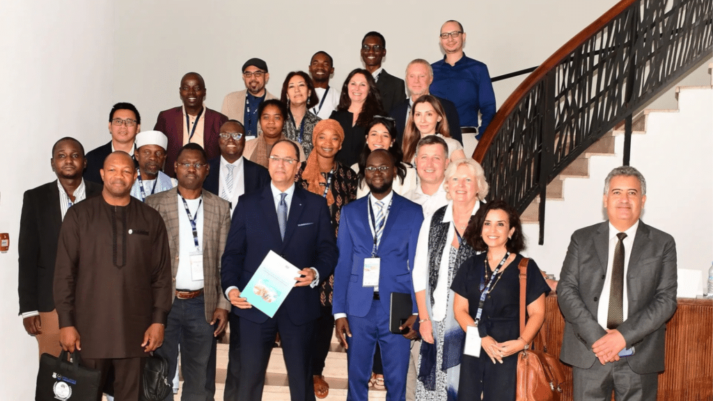 Photo de groupe de l'Université d'été de la Francophonie, 3e édition (Agadir)